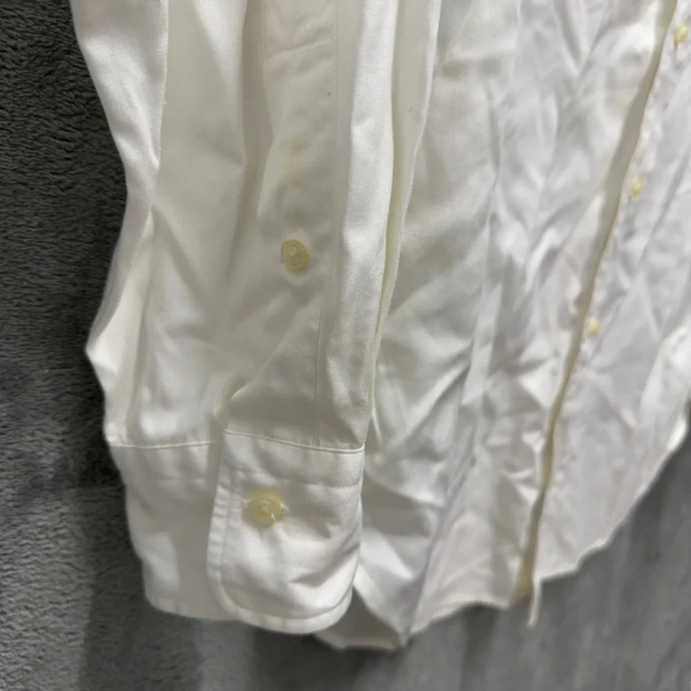 Polo Ralph Lauren Andrew White Pinpoint Oxford Shirt Mens 16 34/35 Cotton